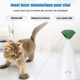 Jouet pour chat ABS trajectoire réellement aléatoire jouet pour chat laser automatique activé par le mouvement et rechargeable