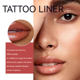 Crayon à lèvres 3 pcs 5ml imperméables et longue durée peel off crayon à lèvres tattoo contient du marron clair marron foncé rouge