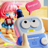 Talkie walkie enfants 2 PCS 300m distance de communication sans obstacle talkie-walkie interactif d'extérieur en forme de voiture