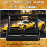 caméra de recul 9-36V 16:9/4:3 Avec Écran pliable de 4,3 pouces HD Entrée AV grand angle universelle  caméra de recul de voiture