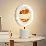 Lampe sablier dessin de sable mouvant dynamique pendule 3d stéréo lampe de table créative pour le bureau à domicile