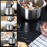 Hachoir a Viande Électrique 45db 150W 5 lames 3 vitesses réglables capacité de 5 L acier inoxydable patin élastique antidérapant