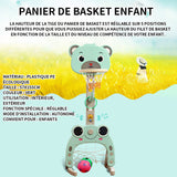 Panier de basket 3 en 1 57x155cm PE écologique ajustable plastique basket enfant mini panier de basket pour enfants couleur vert