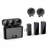 Microphone sans fil 20KHZ chargement 600 mAh 9 heures d'autonomie de la batterie faible bruit affichage LED petit et portable