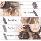 Brosse soufflante 1000w 220v 50-60hz fer à friser avec 5 accessoires pour sécher lisser boucler multifonction rouleaux chauffants