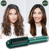 Brosse lissante pour cheveux 2600mAh USB LCD 2 niveaux de réglage utilisation humide sèche peigne à lisser pour curling et lissage