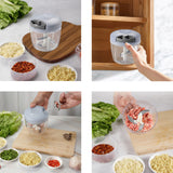 Hachoir 900ml mini hachoir manuel avec lame inoxydable pour écraser une variété d'accessoires cuisine multifonctionnel melangeur