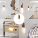 Applique murale magnétique ABS sans fil veilleuse LED rechargeable murale avec détecteur de mouvement lampe de chevet portable