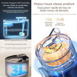Fontaine à eau pour chat 3L Interface USB filtration fine triple à double noyau silence au niveau du sommeil cat fontaine d'eau