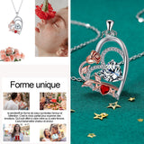 ollier coeur rose pour femme en cuivre avec zircon personnalisé bijoux pour femmes pour mère et épouse cadeaux pour femmes
