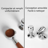 Presse à café 58mm café fournitures tasseur café en acier inoxydable solide dispositif poignée ergonomique usage domestique