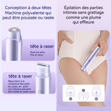 Épilateur electrique 2 en 1 double tête rechargeable étanche épilateur pour femme épilateur visage pour femmes mini épilateur