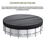 Bache piscine 580x20cm couverture de extérieur ronde piscine couverture de piscine d'hiver poussière facile pour piscines hors sol