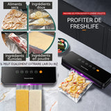Machine sous vide 120W avec 100 sacs sous vide puissante conservation machine sous vide automatique amovible multifonctionnelle