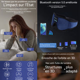 Casque de sommeil 10 heures endurance musique masque pour les yeux sommeil casque 3D Bluetooth sans ombrage sommeil voyage aérien