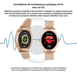 Montre connectée 200mah IPX67 bluetooth 5.0 1,1 in étanche tracker d'activité podomètre calories montre sport montre intelligente
