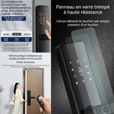 Serrure de porte d'empreintes intelligente en alliage serrure intelligente déverrouillage empreintes digitales cartes clé code