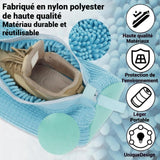 Sac lavage chaussures bleu 2PCS épaissi réutilisables avec fermeture éclair sac de lavage de chaussures pour chaussures de sport