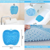 Brosse Pieds Douche Foot Scrubber Douche Massager Nettoie Exfolie Pieds Foot Spa Brosse avec Ventouses Antidérapantes 28 x 28 cm