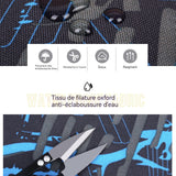 Sac à dos scolaire 45x30x15cm graffiti three-piece plaid backpack casual computer travel USB glow-in-the-dark schoolbag cartable