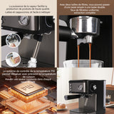 Machine à café 1,8L Filtre 51 mm cafetière électrique café broyeur grain double usage portabilité poudres cafetière goutte-a-goutte
