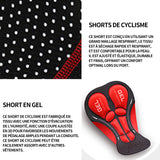 Shorts de cyclisme 70-95cm taille short de sport shorts vélo gel 3D respirant séchage rapide pantalon de cyclisme respirant silicone