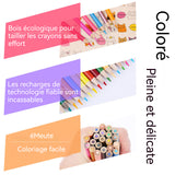 rayons de couleur 160 couleurs 32x20x4,8cm pin frais et respectueux de l'environnement résistant aux chocs et aux chutes crayon
