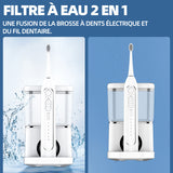Appareil nettoyage dents 26x12x7cm nettoyeur dent portable ondes acoustiques intelligentes portables brosse dents électrique 2 en 1