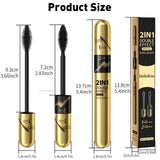 Mascara 9g doux et non irritant preuve de l'eau allongé dense bouclé noir et souple séchage rapide soin des cils volume mascara