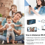 Caméra Espion 1080P HD Surveillance Domestique 2.4G/5Ghz WiFi Mini Caméra Cachée Caméra Espion WiFi avec Détection de Mouvement