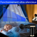 Pistolet de Massage professionnel 6mm avec 4 têtes de massage 6 vitesses affichage LED pour Soulagement de la Douleur Musculaire