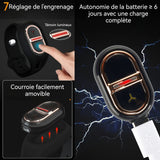 Bracelet anti-moustiques 75mAh IPX4 262x29x14mm anti-moustiques bracelet anti-moustiques ultrasonique portable d'extérieur noir