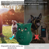 Anti aboiem 20-24khz petit avec indication LED et fonctionnement à 3 niveaux détecte les aboiements des chiens à moins de 33 pieds