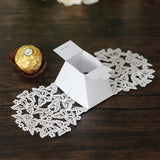 50 pièces  Boîte à bonbons  Blanc  Papillon  Jour de Noël  Saint-Valentin  Cadeau de mariage  Design en creux Bonbonnière