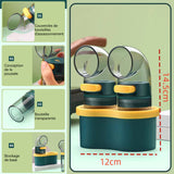 Pots à épices avec bouton de dosage 2PCS avec base de rangement lot de 2 pot a epice boîte d'assaisonnement salière sucrier