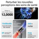 Sèche-cheveux rechargeable USB 200w 100 000 tr/min 3 réglages de température sèche-cheveux professionnel pour famille voyage