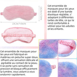 Masque de nuit en peluche 5PCS 20x9,5cm masques de sommeil en peluche masque pour les yeux cache yeux pour enfant et aux adulte