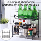 Étagère à épices 31x31x14cm Étagère de rangement sans perforation Étagère à épices amovible pour salle de bain Élever la clôture