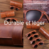Lunettes de soleil uv400 bordure avec boîte pour homme et femmes brun lunettes de soleil en bois vintage élégant protection UV