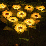 led solaire lampe de tournesol lampe de pelouse pastorale simulation extérieure lampe de sol lampe de jardin lumière d'appoint