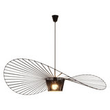 Suspension luminaire 220v 60cm lumière réglable en 3 couleurs suspension LED forme de chapeau de paille lustre vertigo suspension