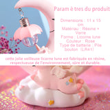 Veilleuse 11x15cm veilleuse licorne lune cadeaux créatifs mignons ornements de décoration de la maison veilleuse LED artisanat