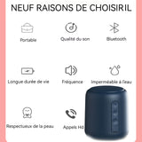 Enceinte mini portable bleu haut-parleur bluetooth portable d'extérieur sans fil étanche et anti poussière charge rapide decoration
