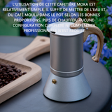 afetière moka 300ml cafetière moka en acier inoxydable équipement fabrication café pour 6 personnes cafetière portative pot moka