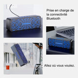 Enceinte bluetooth 1200mah bluetooth 5.0 étanche connectivité bluetooth appels mains libres connexion série tws enceinte portable