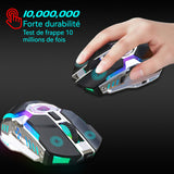 Souris sans Fil Souris de Jeu sans Fil Professionnelles 2400DPI LED Optique RGB USB Computer Mouse Game pour PC Portable Gamer