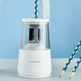 Electric pencil sharpener　Dual power supply　10 seconds pen sharpening　Sharpener stops immediately　Automatic pencil sharpener