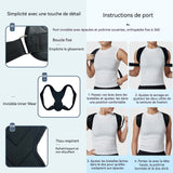 einture de correction du dos de compression de la colonne vertébrale respirante anti-bossu convient à la plupart des gens noir