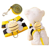 Harnais chien 40-46cm buste tour de cou 30-38cm convient aux chats pesant entre 7 et 13 chats laisse pour chat à motif abeille
