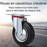 Poulie 5 pouces directionnel/universel portant une charge résistant à la rouille et à la corrosion support en acier inoxydable